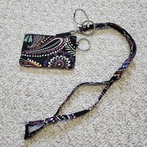 Vera Bradley Zip ID & Lanyard Bandana Swirl